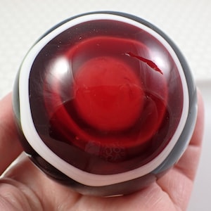 1 Piece Red Green White Glass Sphere - Large Red Circle Sphere - Smooth Finish Layered Glass - Red White Green Glass Sphere #SPHER#1052