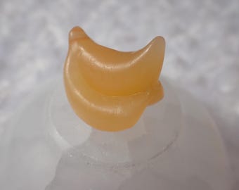 Mini Natural Honey Calcite Crystal Bananas - Polished Smooth Little Banana Bunch - 1 Inch Honey Calcite Yellow Banana Bunch #MINIS#1144