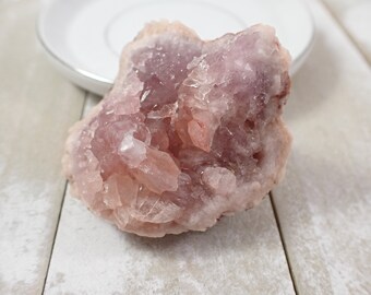Pretty Pink Amethyst Crystal Cluster - Shiny Raw Natural Crystal - Pink Amethyst Pink Crystal - 2 Inch Specimen Pink Amethyst #RAWSM#1094