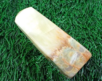 1 Piece Yellow Fluorite Crystal Tower - Yellow Brown Orange - Square Opaque Tower - 90x30x28mm Crystal Tower - Yellow Fluorite #TOWER#1046
