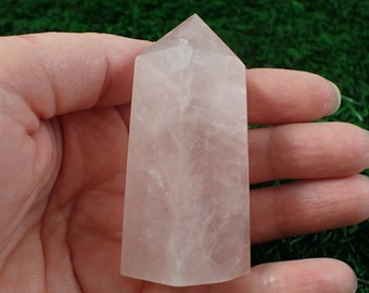 1 Piece Natural Rose Quartz Crystal Tower - Pink Flashy Faceted Smooth Polished - Great Condition Pink Rose Quartz Crystal Point #TOWER#1152