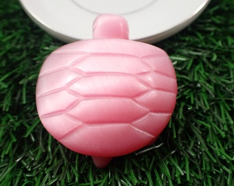 Pink Cats Eye Crystal Turtle Carving - Bright Opaque Pink Turtle - 2 Inch Turtle Crystal Figurine - Pink Cats Eye Animal Carving #ANMLS#1167