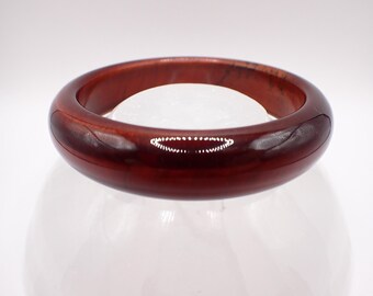 59.7mm Large Red Tiger Eye Jasper Crystal Bangle Bracelet - Thick Chunky Natural Crystal - Smooth Polished Shiny Bangle Bracelet #JEWEL#1782