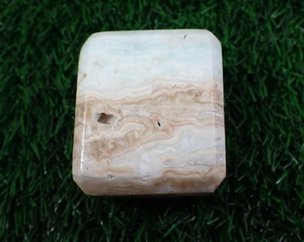 1 Piece Natural Caribbean Calcite Crystal Cube - Thick Rectangle Heavy Cube - 53x47x38mm Crystal Cube Carving - Natural Crystal #CUBES#1015