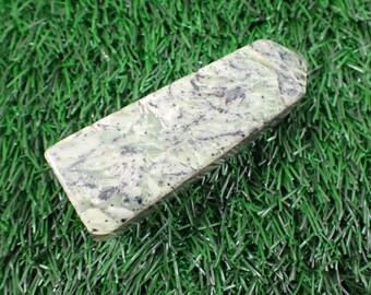 1 Piece Natural Jungle Jasper Crystal Tower - Green Black White - Square Smooth Finish Tower - Jungle Jasper Square Crystal #TOWER#1218