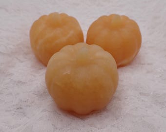 Natural Orange Calcite Crystal Pumpkin Fall Decor - 2 Inch Orange Smooth Finish Crystal - Fall Decor Holiday Pumpkin Halloween #CRVNG#2273