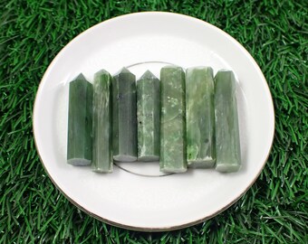 1 Piece Mini Natural Tremolite Crystal Point - Small Smooth Faceted - 1.5 Inch Mini Green Point - Natural Tremolite Crystals #POINT#1040