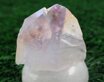 Shiny Aura Amethyst Crystal Cupcake - Faceted Pointy Cupcake - Flashy Aura Amethyst Crystal - 1.75 Inches Rainbow Amethyst Point #CUPCK#1010