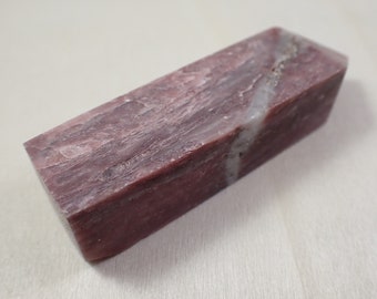 1 Piece Natural Pink Tourmaline Crystal Tower - Rectangle Smooth Polished - Dark Pink Purple White - 81x22x18mm Crystal Tower #TOWER#1129
