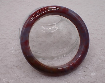 60.8mm Natural Ocean Jasper Crystal Bangle Bracelet - Red Green Crystal Bangle - Smooth Polished Ocean Jasper Bangle Bracelet #JEWEL#1914