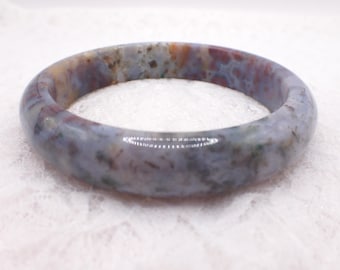 60.8mm Natural Ocean Jasper Crystal Bangle Bracelet - Earth-toned Crystal Bangle - Smooth Polished Ocean Jasper Bracelet #JEWEL#1850