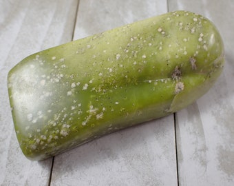 Natural Light Green Serpentine Freeform Crystal - Light Green Lime Standing Freeform - Natural Serpentine Crystal - 3.5 Inches #FRFRM#1050