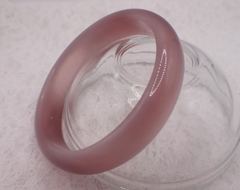 61.7mm Beautiful Shiny Light Purple Cats Eye Crystal Bangle Bracelet - Smooth Finish Flat Inside - Bangle Bracelet Cat Eye #JEWEL#1980