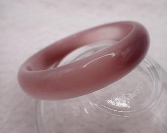 61.1mm Beautiful Shiny Light Purple Cats Eye Crystal Bangle Bracelet - Smooth Finish Flat Inside - Bangle Bracelet Cat Eye #JEWEL#1926