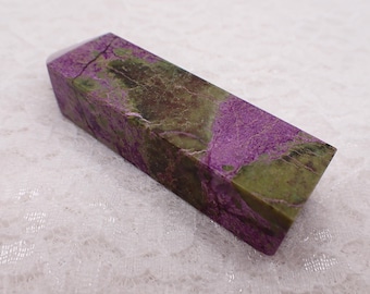 Natural Atlantisite Crystal Tower - Rectangle Smooth Polished - 3 Inch Green Purple Crystal Tower - Atlantisite #TOWER#1310