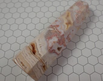 1 Piece Natural Crazy Lace Druzy Agate Crystal Tower -  Opaque Faceted Polished - Pink Yellow White Druzy Agate Crystal Tower #TOWER#1136