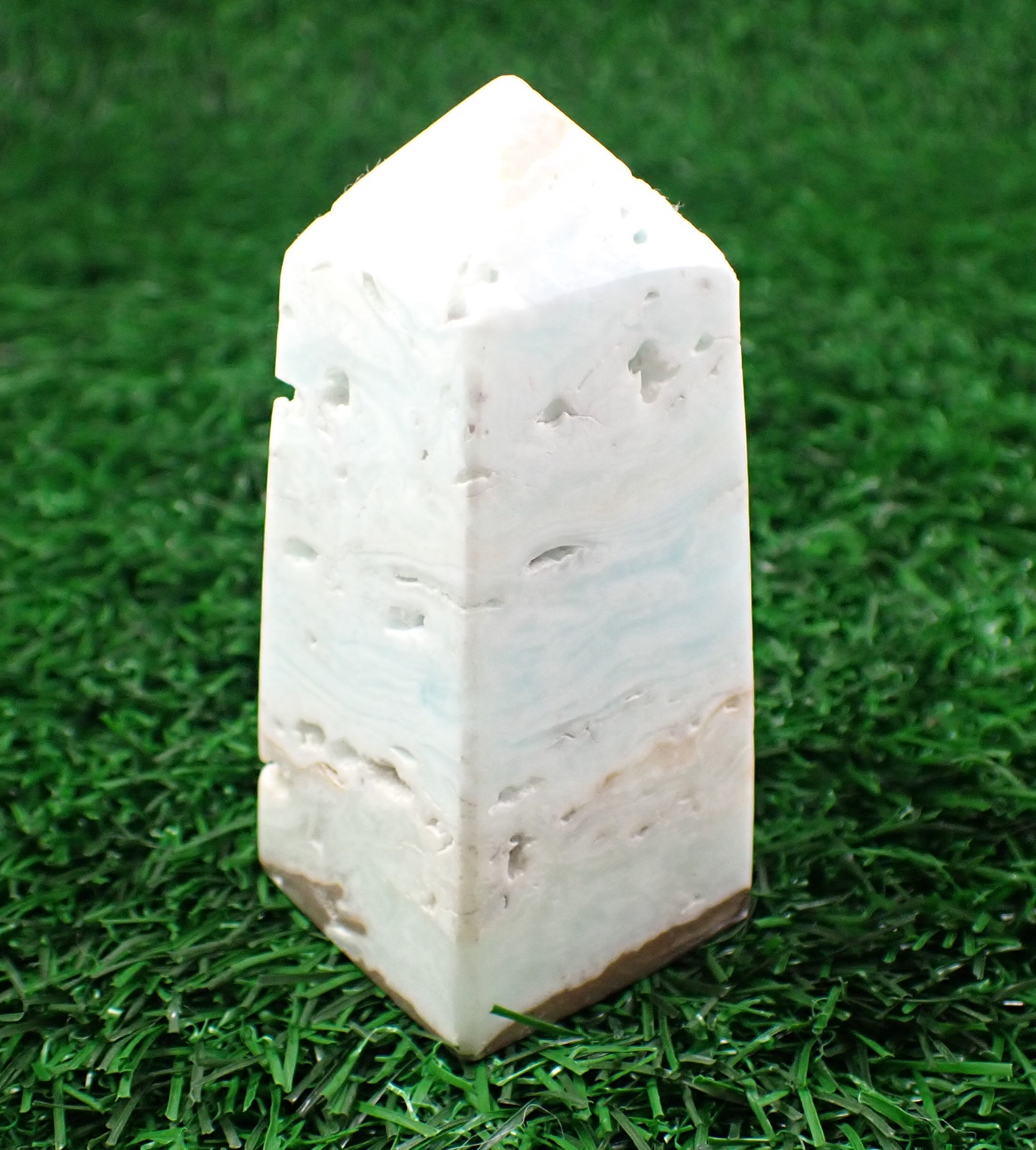 1 Piece Natural Aragonite Crystal Tower - Small Short Smooth 1 Piece Natural Aragonite Crystal Tower - Small Short Smooth