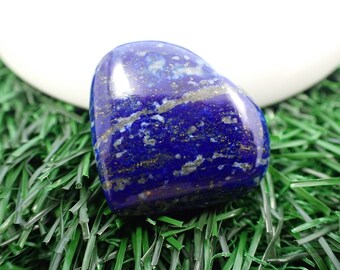 1 Piece Natural Lapis Lazuli Crystal Heart Carving - Bright Blue Gray Smooth Polished - Small Heart Crystal - 28x26x10mm Heart #MINIS#1131