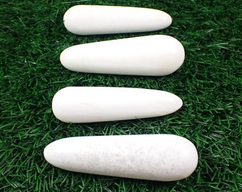 Beautiful Natural Scolecite Crystal Wand - Bright White Smooth Polished - Rounded Ends 3.75 Inch - Scolecite Crystal Massage Wand WANDS#1036