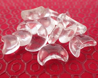 Gorgeous Clear Quartz Natural Crystal Mini Moon Carving - Smooth Polished Clear - .5-.75 Inch Natural Clear Quartz Mini Moon #MINIS#1011