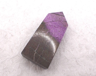 Natural Atlantisite Crystal Tower - Rectangle Smooth Polished - 2.5 Inch Black Purple Crystal Tower - Atlantisite #TOWER#1303