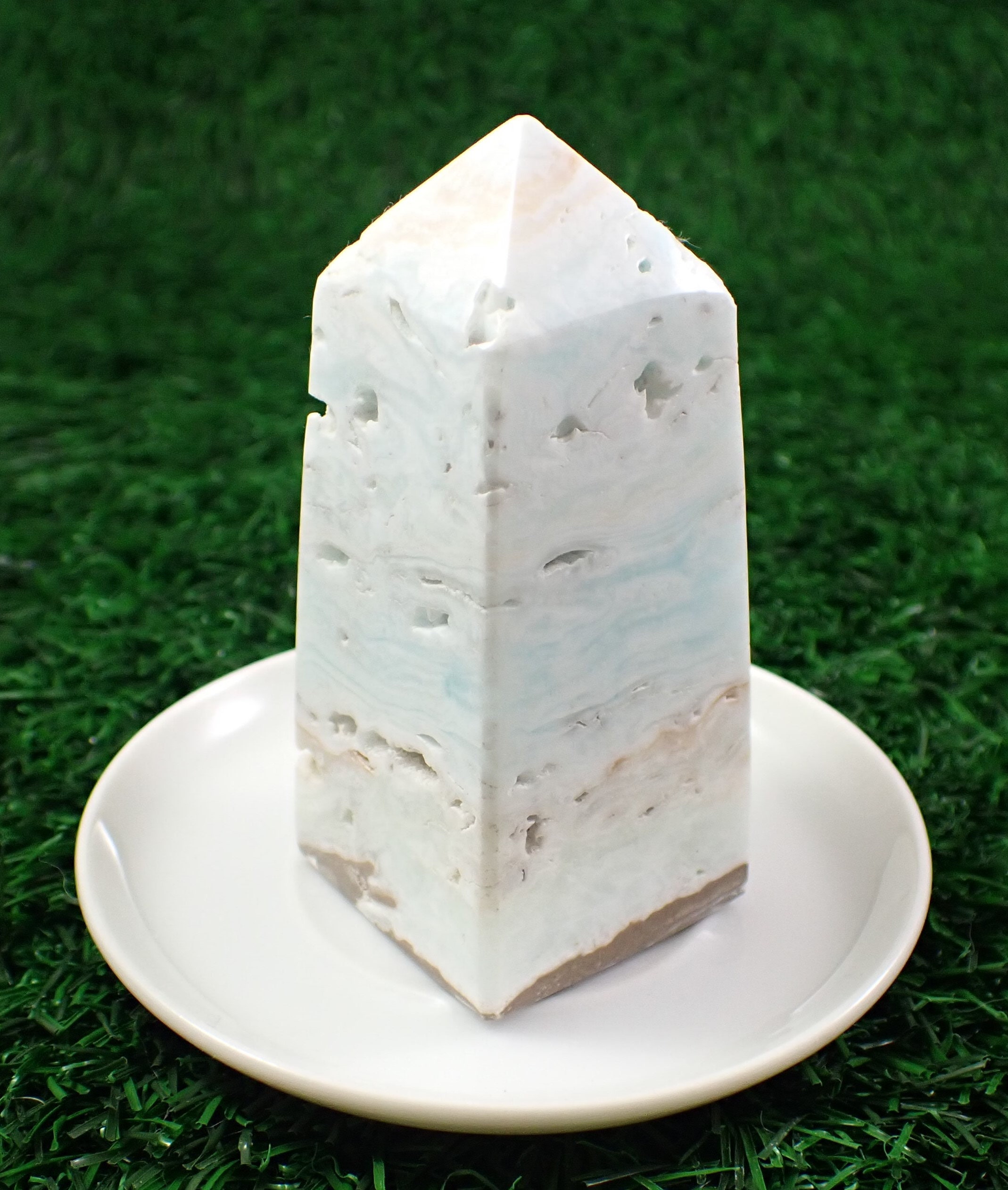 1 Piece Natural Aragonite Crystal Tower - Small Short Smooth 1 Piece Natural Aragonite Crystal Tower - Small Short Smooth