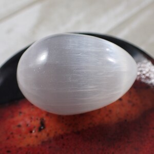White Selenite Natural Crystal Egg - Small Smooth Polished Crystal Egg - No Chips or Cracks - Little White Selenite Egg Crystal #EGGS#1016