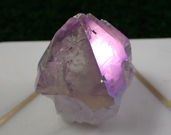 1 Piece Aura Amethyst Crystal Cupcake - Faceted Pointy Cupcake - Flashy Aura Amethyst Crystal - Rainbow Sheen Amethyst Point #CUPCK#1006