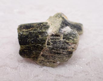 Beautiful Natural Green Tourmaline Crystal - Raw Specimen Flash - Green White 1.75 Inch Tourmaline Crystal - Organic Specimen #RAWSM#1107