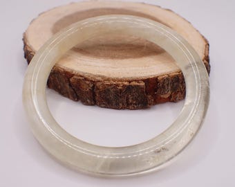 57.0mm Citrine Bangle Bracelet - Clear Light yellow Crystal Bracelet - Citrine - Natural Crystal Bracelet #JEWEL#1718
