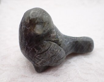 Small Gray Labradorite Crystal Bird - Gray Flashy Bird Figurine - Crystal Bird 2.25 Inches - Gray Labradorite Bird #ANMLS#1281