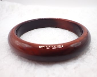 59.3mm Small Red Tiger Eye Jasper Crystal Bangle Bracelet - Thick Natural Crystal - Smooth Polished Bangle #JEWEL#1886