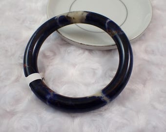 59.8mm Beautiful Natural Sodalite Crystal Bangle Bracelet - Smooth Finish Round Inside - Blue Sodalite Crystal Bangle Bracelet#JEWEL#1321
