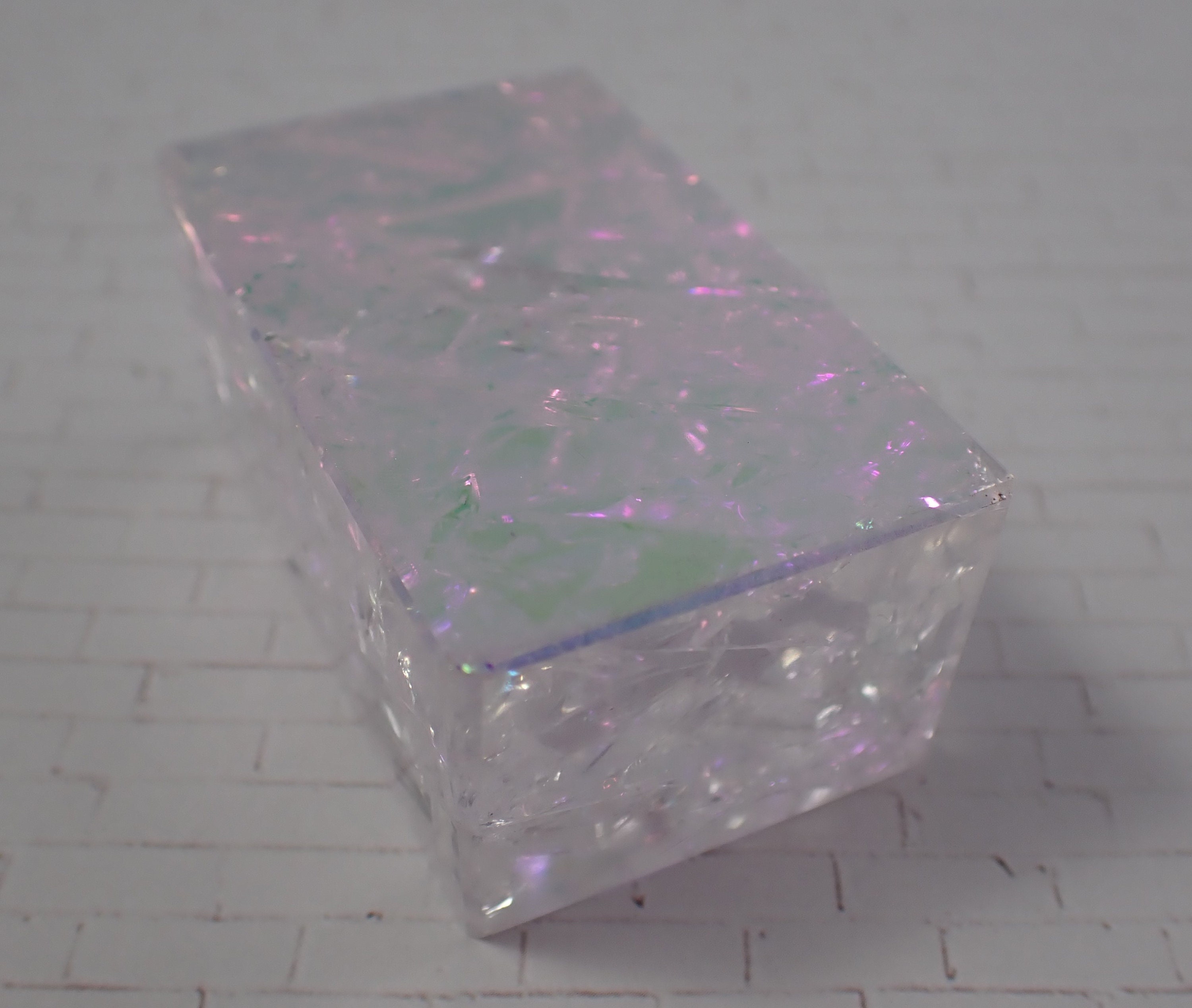 1 Piece Aura Crackle Quartz Crystal Freeform Smooth Polished 1 Piece Aura Crackle Quartz Crystal Freeform Smooth Polished