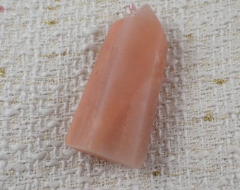 Short Dark Peach Crystal Aventurine Tower - Peach Faceted Tower - Smooth Standing Peach Aventurine - 2.75 Inch Crystal Tower #TOWER#1290