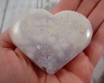 Pretty Pink Amethyst Crystal Heart - 2.75 Inch Textured Sparkly Heart - Pink Purple Druzy Crystal Heart - Natural Pink Amethyst #HEART#1053