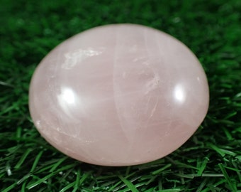 Beautiful Natural Rose Quartz Flashy Crystal Palm Stone - Smooth Small Palm with Chips - Pink Flash Rose Quartz - 2 Inch Crystal #PALMS#1184