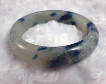 61.1mm Natural Blue Strawberry Quartz Bangle Bracelet - Blue Quartz Crystal - Blue Strawberry Quartz Crystal Bangle #JEWEL#1579