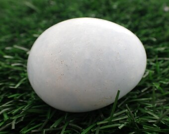 Blue Calcite Natural Crystal Egg - Small Polished Egg - Blue White Crystal Egg - 1.75 Inch Egg Blue Calcite - No Chips or Cracks #EGGS#1017