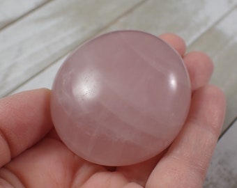 Beautiful Natural Rose Quartz Flashy Crystal Palm Stone - Smooth Small Palm with Chips - Pink Flash Rose Quartz - 2 Inch Crystal #PALMS#1184