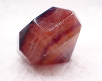 Natural Purple Fluorite Crystal Diamond Carving - Large Purple Fluorite Diamond Shape - 2.25 Inch Heavy Crystal - Metalphysical #CRVNG#2265