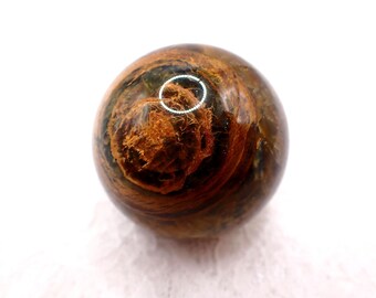 1 Piece Natural Pietersite Crystal Sphere - Brown Tan Gold Black - Natural Texture Sphere - 60mm Pietersite Sphere #SPHER#1108
