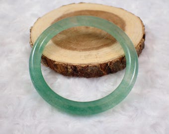 62.9mm Natural Green Strawberry Quartz Bangle Bracelet - Sparkly Green Quartz Crystal - Green Strawberry Quartz Crystal Bangle #JEWEL#1387