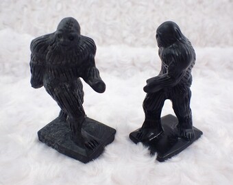 Awesome Big Foot Black Obsidian Crystal Figurine - Big Foot Sasquatch - Black Obsidian Crystal 3.25 Inch Standing Black Big Foot #ANMLS#1132