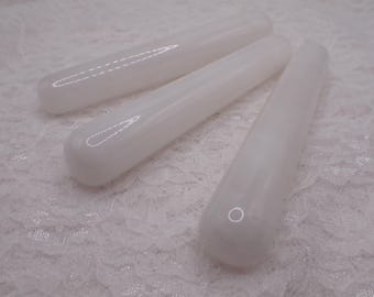 1 Piece Natural Clear Quartz Crystal Wand - Bright White Smooth Polished - Rounded Ends Great Condition - Crystal Massage Wand #WANDS#1078
