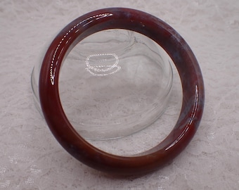 64.9mm Natural Ocean Jasper Crystal Bangle Bracelet - Red Purple Crystal - Smooth Polished Ocean Jasper Bangle Bracelet #JEWEL#1949