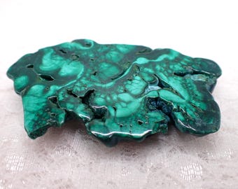 Green Malachite Raw Specimen - Raw Malachite Specimen - Dark Green 2.5 Inch Malachite Crystal - Organic Malachite #SLABS#1069