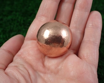 1 Piece Bright Copper Round Sphere - Shiny Polished Round Copper Ball - 30mm 1.25 Inch Heavy - Slightly Textured Copper Sphere #SPHER#1016