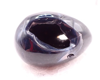 Awesome Natural Sardonyx Crystal Egg - Sparkly Black Sugar Texture Druzy - Polished Egg 2.25 Inches - Black White Gray Crystal #EGGS#1034