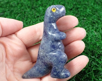 1 Piece Natural Blue Sodalite Crystal Dinosaur Carving - Standing Blue Dinosaur - 65x44x35mm Crystal Dinosaur Carving Sodalite #ANMLS#1058